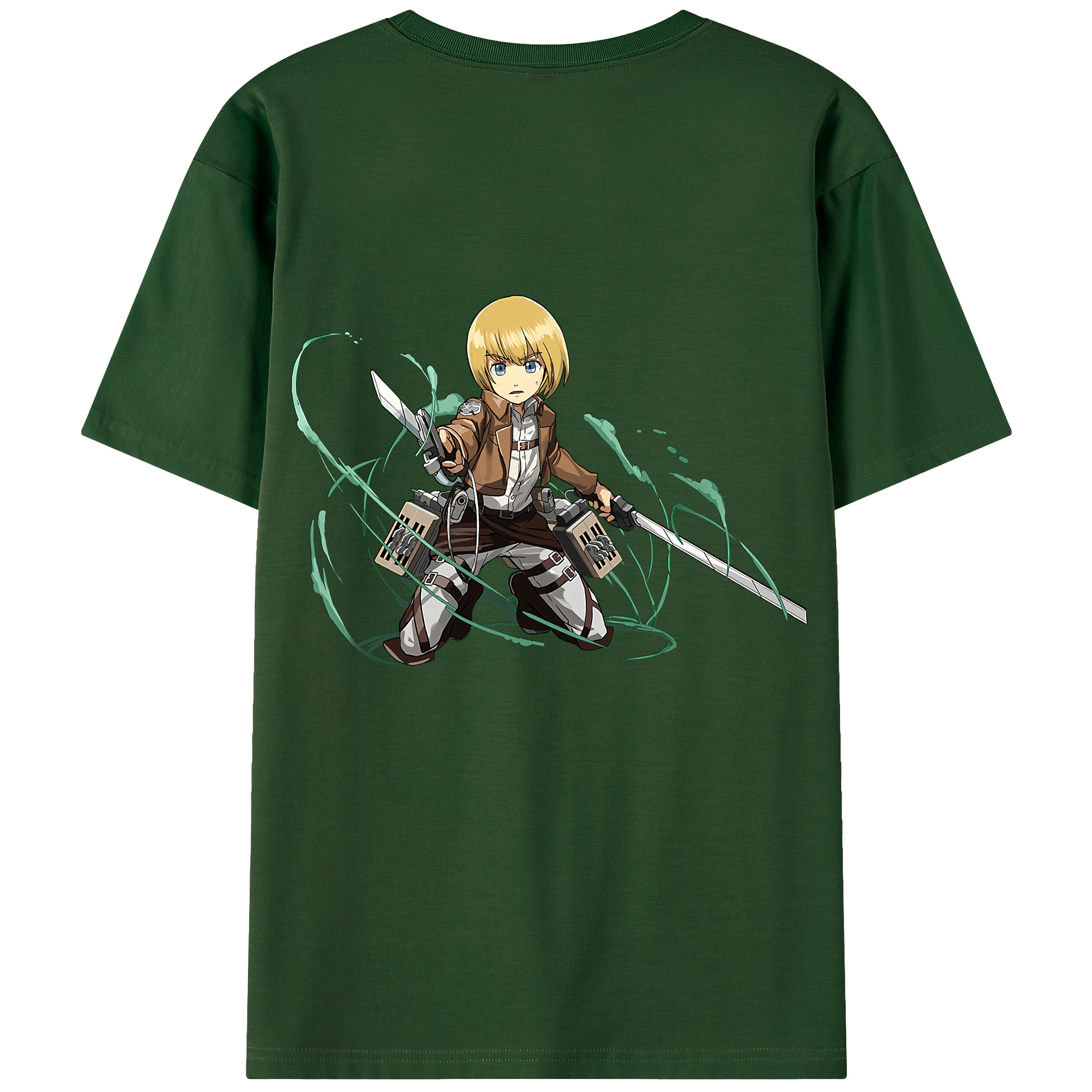 （画像用） 進撃の巨人 アルミン·アルレルト Attack on Titan Armin Arlert 綿100％半袖Tシャツ（背面プリント）
